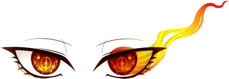 Reika Also Got Some More Eye Art This Time From Larkoftherriver - Eyes On Fire Png (768x282)