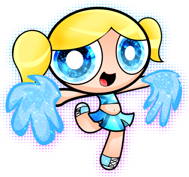 To Provide A Quality Football And Cheerleading Programs - Powerpuff Girls Bubbles Cheerleader (640x598)