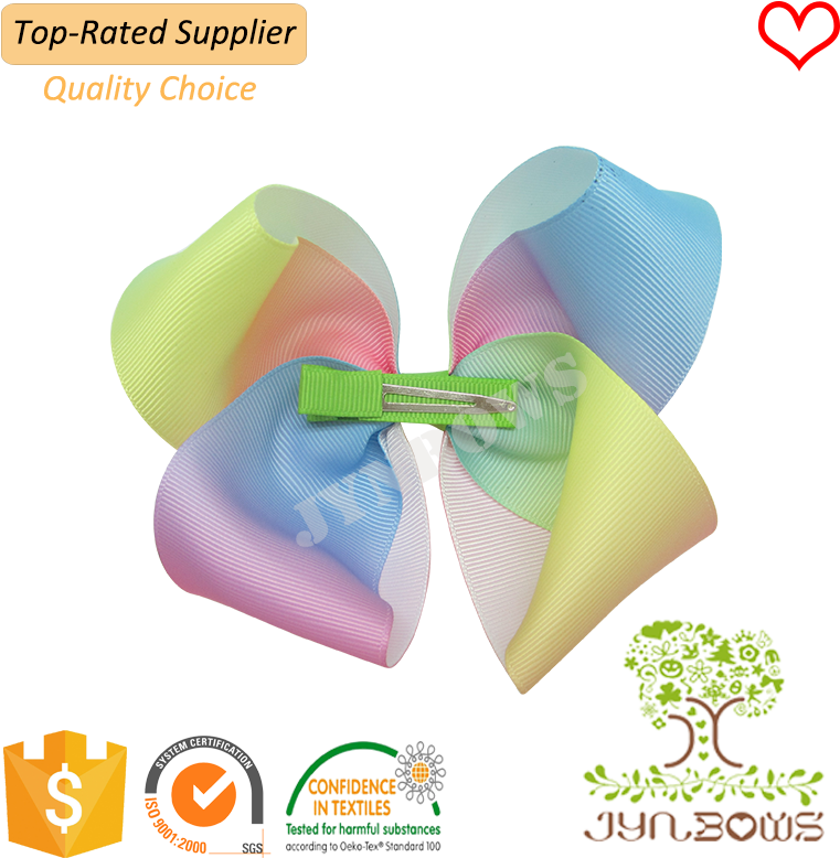 Rainbow Girls Rhinestone Hair Pins Jojo Bows Hair Accessories - Hair (800x800)