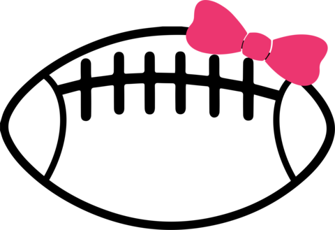 Football With Bow - Kawaii (480x329)