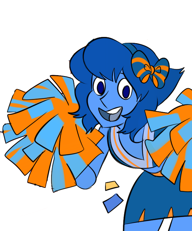 Cheerleader Lapis - Steven Universe Lapis Lazuli Cheerleader (620x744)