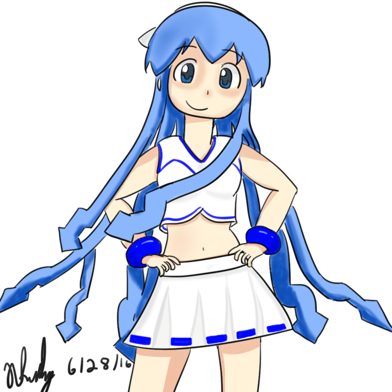 Siberianrusky 20 7 Cheerleader Ika Musume By Siberianrusky - Cheerleader (800x800)