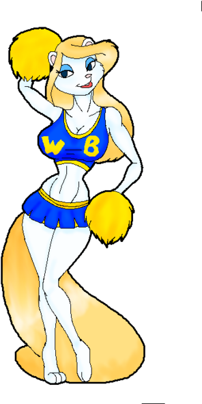 Minerva Mink Cheerleader By Ewolf20 - Cheerleader Furry (400x611)
