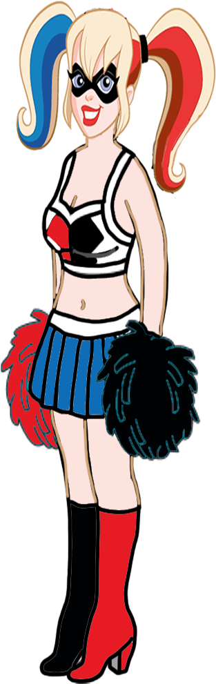 Harley Quinn As A Cheerleader By Darthranner83 - Harley Quinn Cheerleader (466x992)