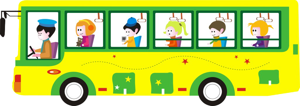 Bus Cartoon Public Transport - Cartoon Bus Png (1024x363)