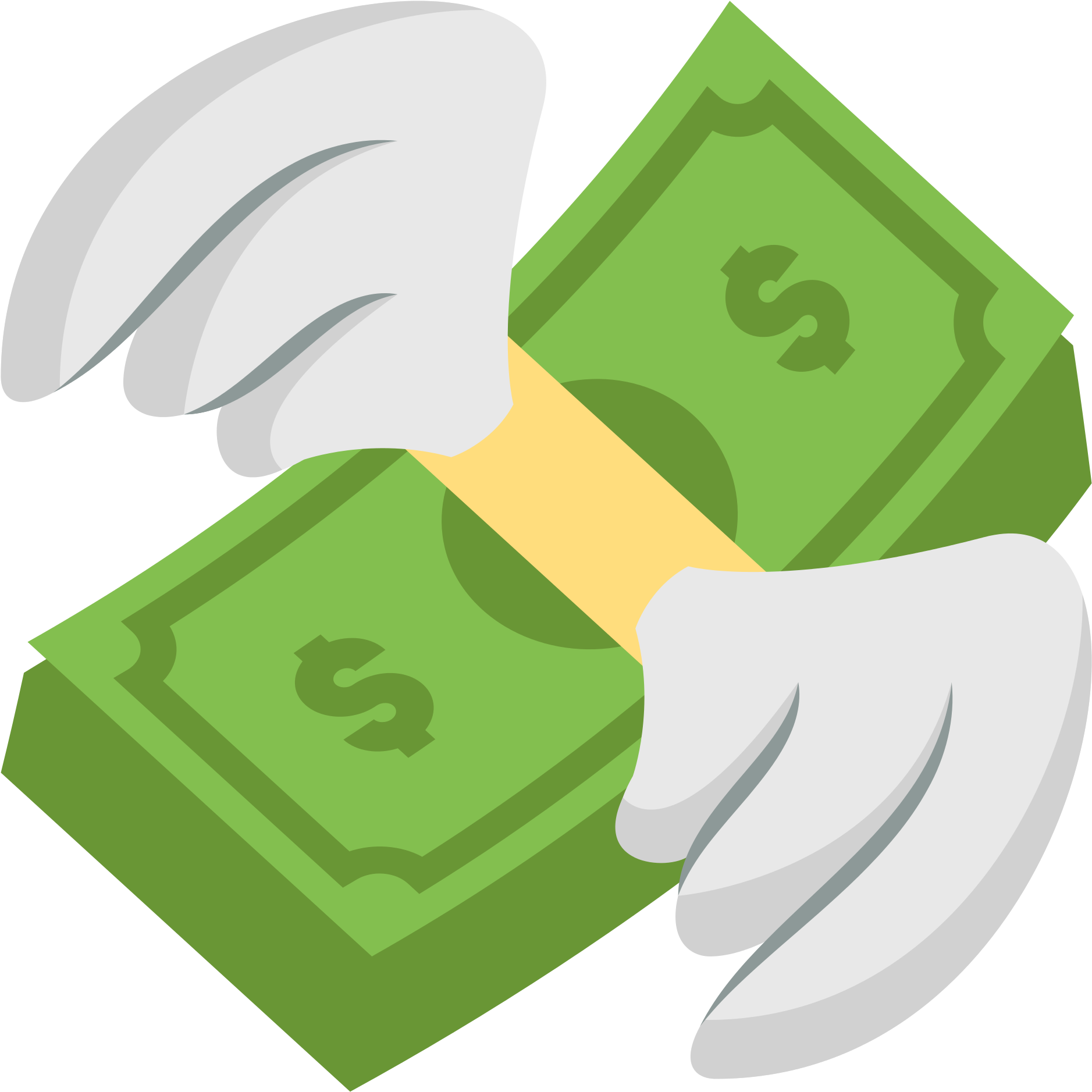 Money Clipart Emoji - Flying Money Emoji (2000x2000)