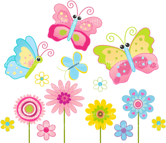Cute Butterflies Transparent Png - Cute Butterfly Vector Png (569x482)