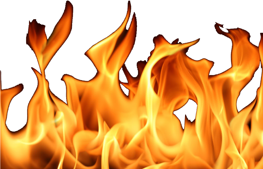 Fire Clipart Clear Background - Flames With Transparent Background (1024x785)