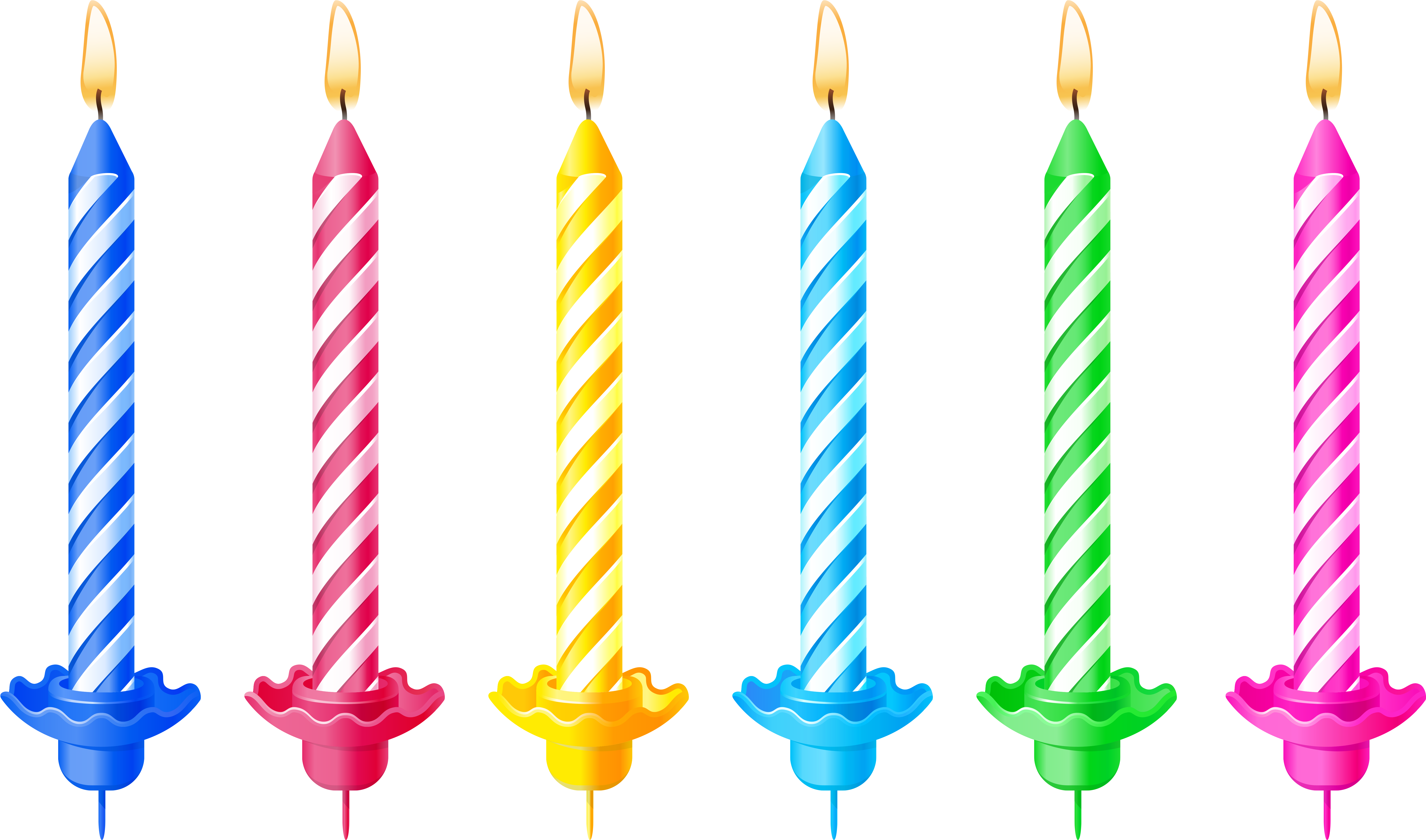 Birthday Candles Clipart Picture - Birthday Cake Candle Png (6997x4288)