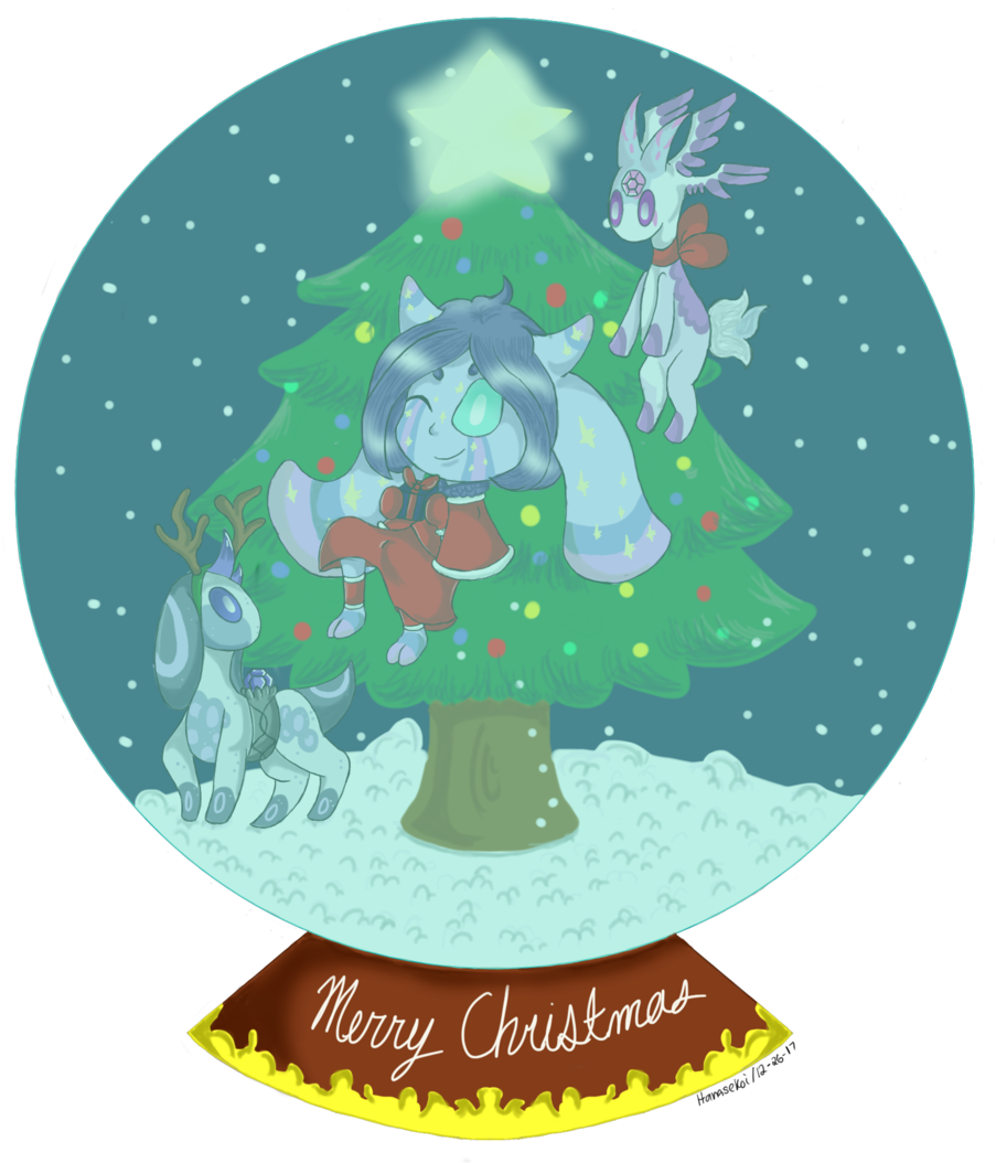 Christmas Snowglobe~ By Hanasekoi - Cartoon (1024x1137)