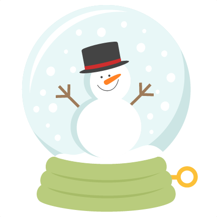 Snowman Snow Globe Svg Scrapbook Title Winter Svg Cut - Snowman Snow Globe Clipart (432x432)