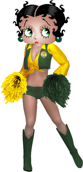 Betty Boop Packers Cheerleader Photo - Betty Boop Green Bay Packers (337x620)