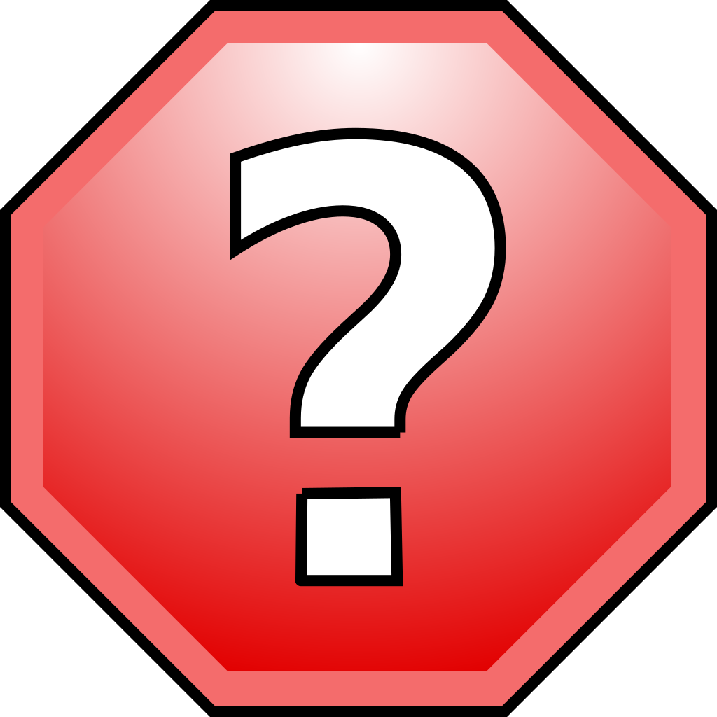 Stop Sign Template - Stop Sign With Question Mark (1024x1024)