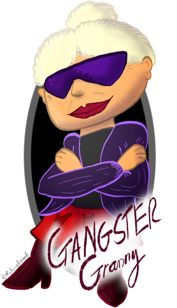 Gangster Granny By Yukinekocat - Cartoon (713x1120)