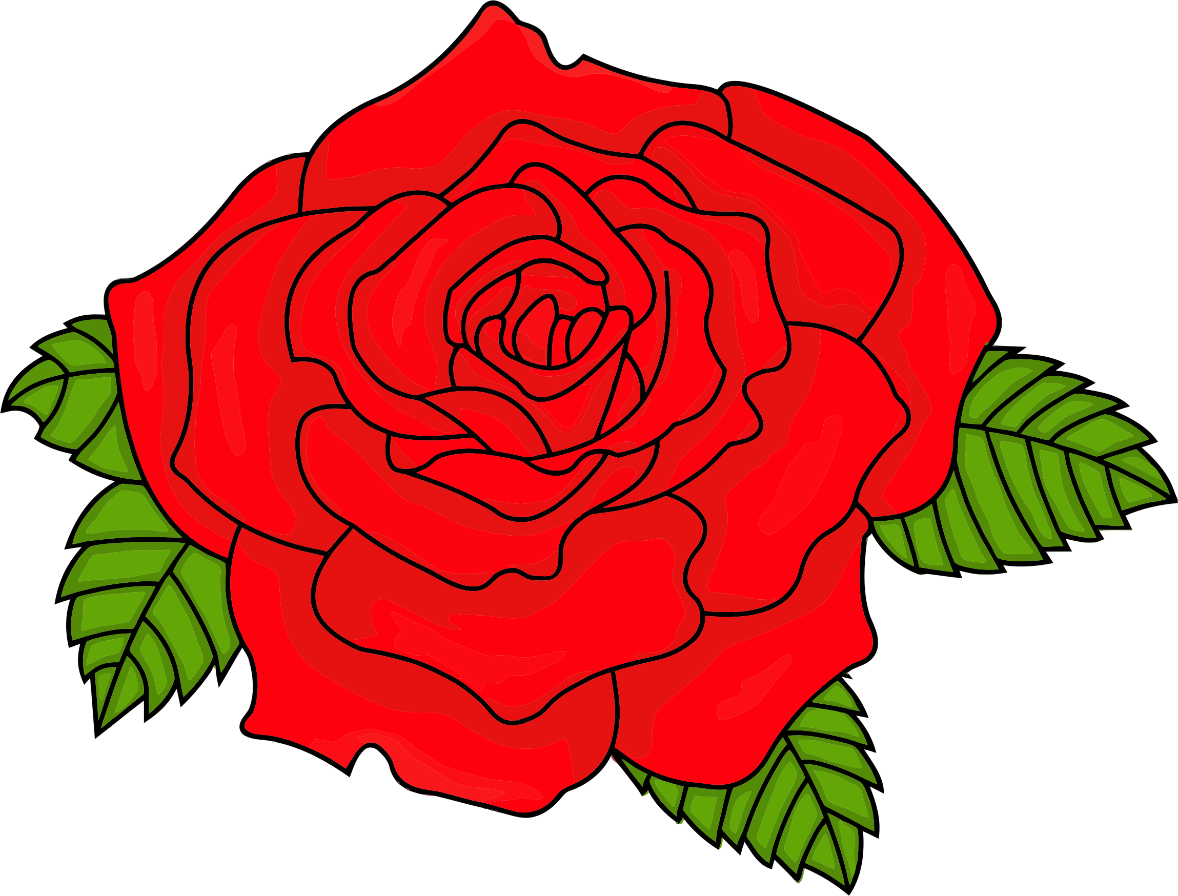 Shaded Red Rose - Portable Network Graphics (2298x1748)