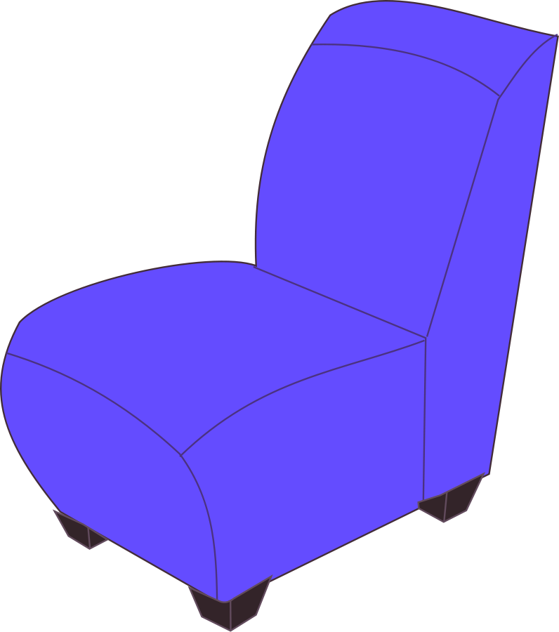 Chair Clipart, Vector Clip Art Online, Royalty Free - Clipart Of Soft Objects (796x900)