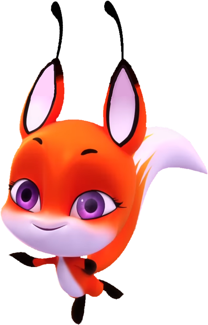 Trixx Nick Promo Art - Miraculous Ladybug Fox Kwami (734x1121)