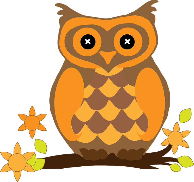 Gold Owl Cliparts - Orange Owl (766x720)
