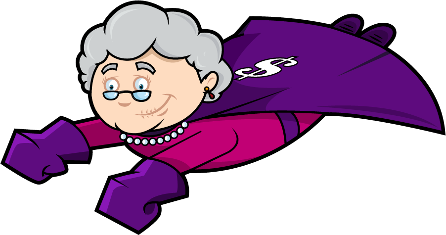 Gift Card Granny, Gift Card Granny Flying - Giftcard Granny (902x475)