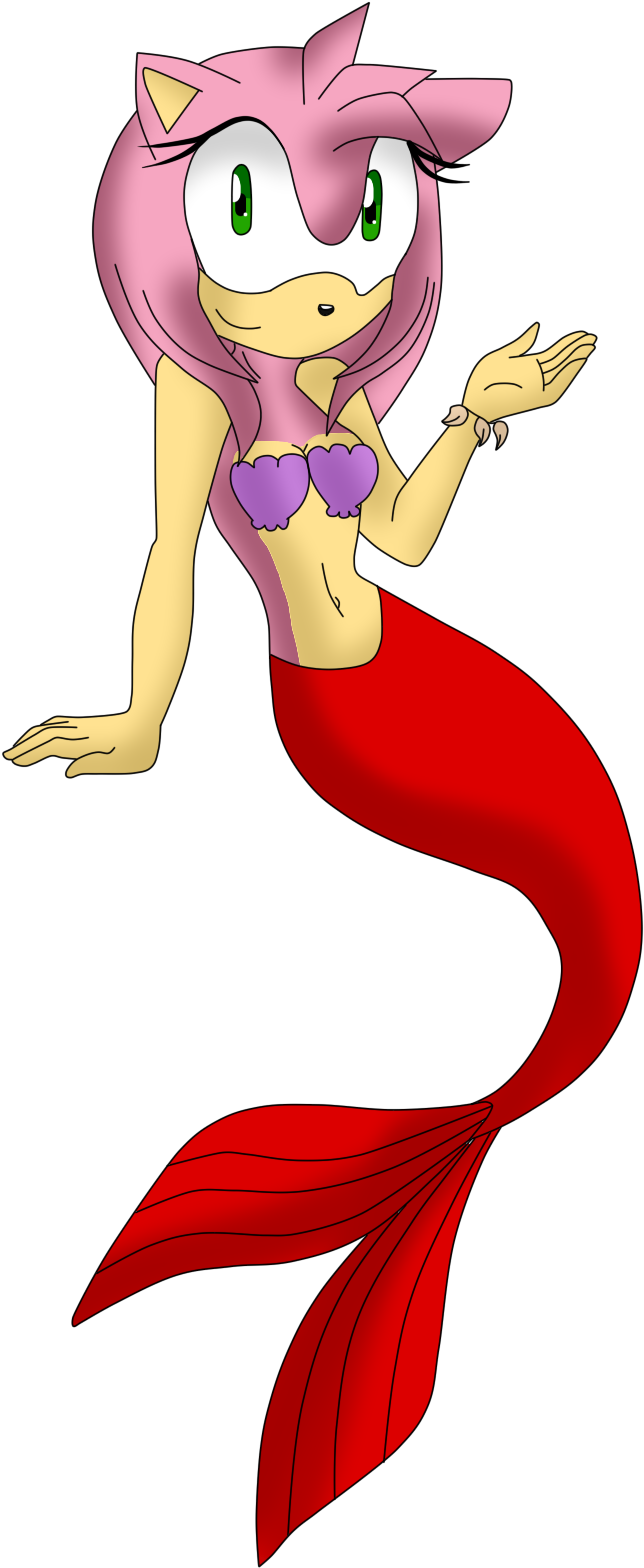 Pc Mermaid Amy Rose By Miss-aquatic - Comics (900x1702)