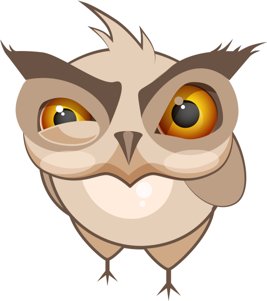 Chubby Owls Stickers Messages Sticker-3 - Illustration (618x618)
