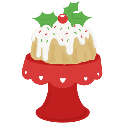 Christmas Cake Scrapbook Cut File Cute Clipart Files - Clip Art Christmas Cake (432x432)
