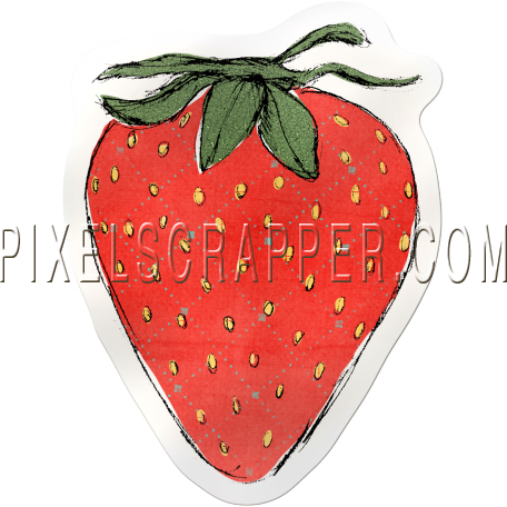 Kitchen Sticker Strawberry By Brooke Gazarek - Digital Scrapbooking (456x456)