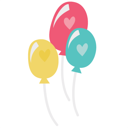 Balloons With Hearts Svg File For Scrapbooking Cardmaking - Miss Kate Cuttables Balloons (432x432)