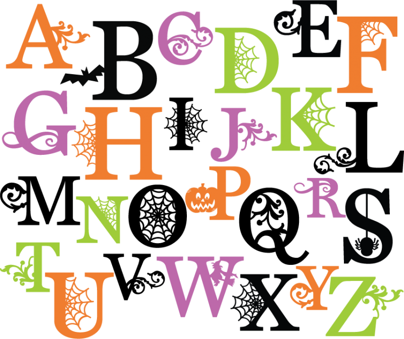 Letter Halloween Scrapbooking Scalable Vector Graphics - Letter Halloween Scrapbooking Scalable Vector Graphics (800x672)