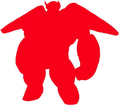Baymax, Les Nouveaux Heros, Hero 6, Cricut, Silhouettes, - Big Hero 6 Silhouette (432x386)