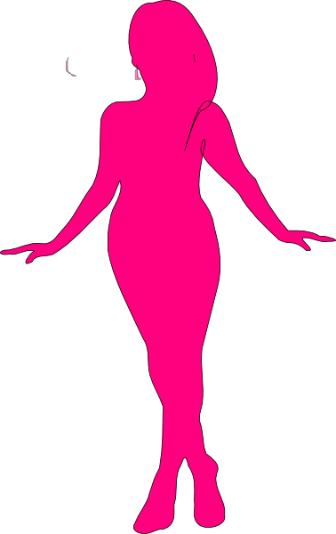 Curvy Woman Silhouette Clip Art - Layers Of The Atmosphere (378x600)