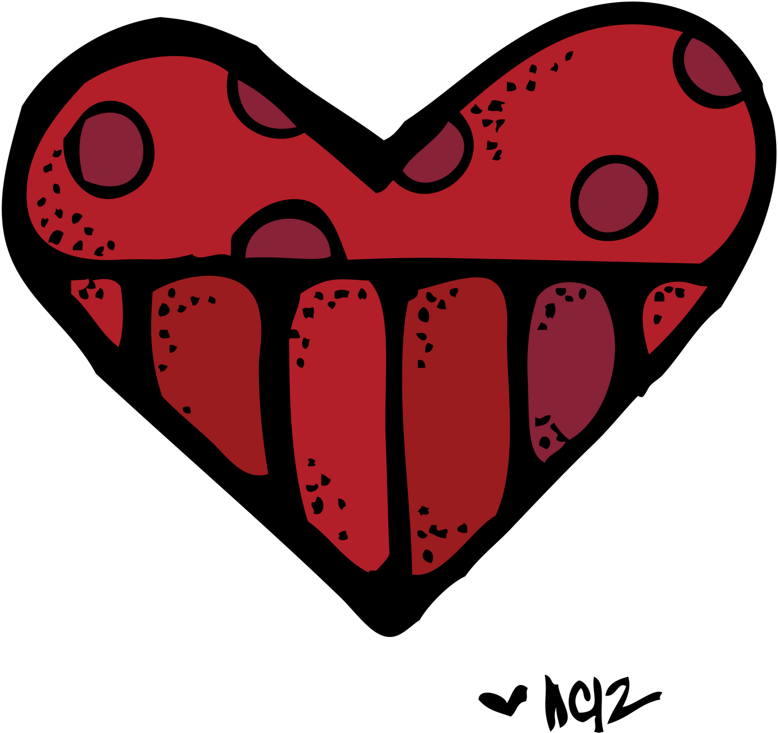 Melonheadz - Melonheadz Heart Clipart (1600x1470)
