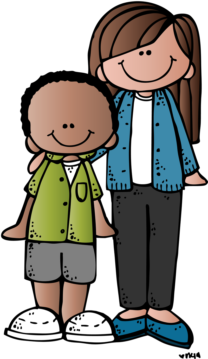 Student-teacher Melonheadz Cliparts - Melonheadz Teacher And Student (800x1379)