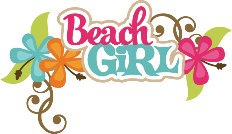 Beach Girl Svg Scrapbook Title Beach Svg Files Beach - Beach Girl Logo Png (800x462)