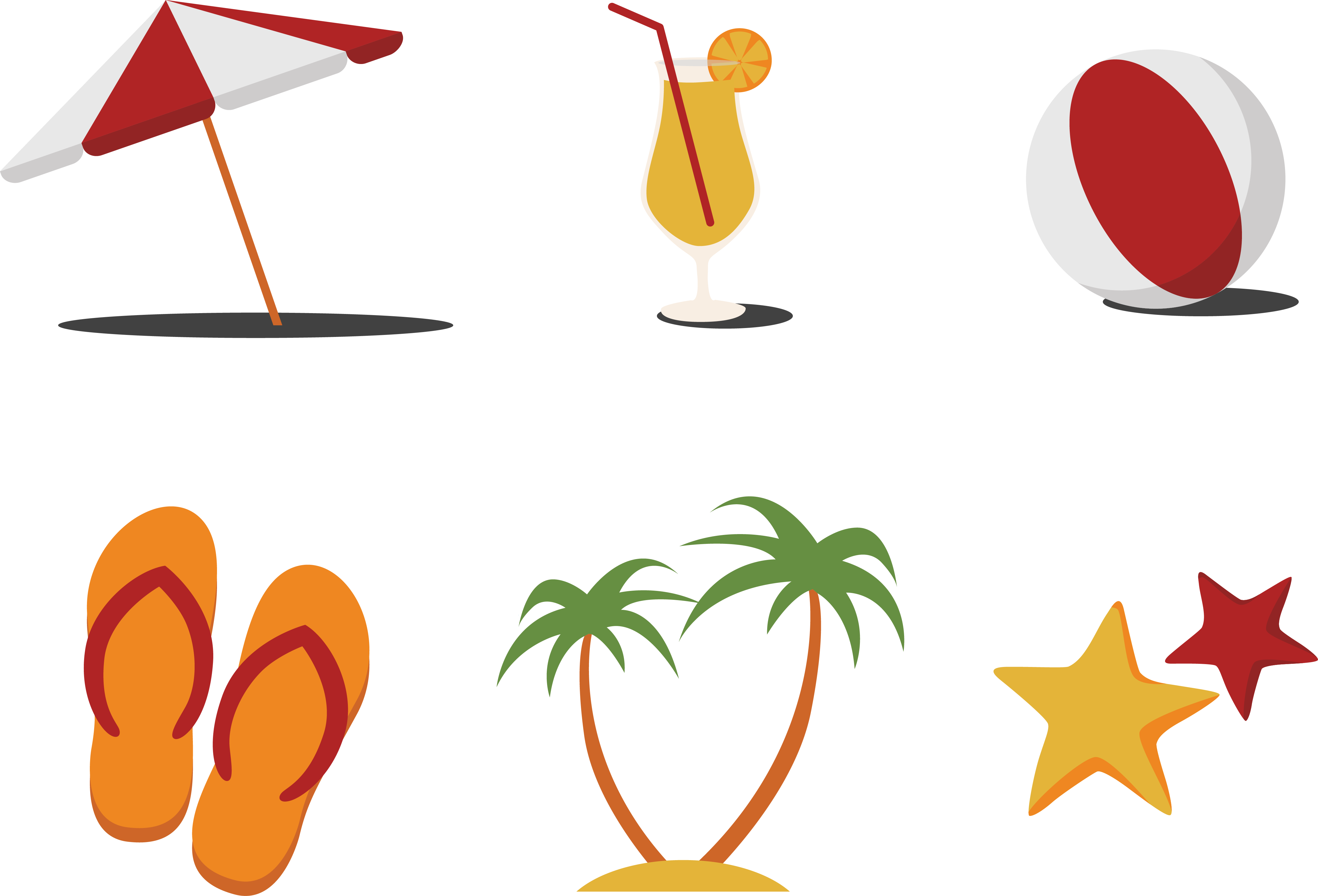 Beach Euclidean Vector Clip Art - Utensilios De Playa (4592x3122)