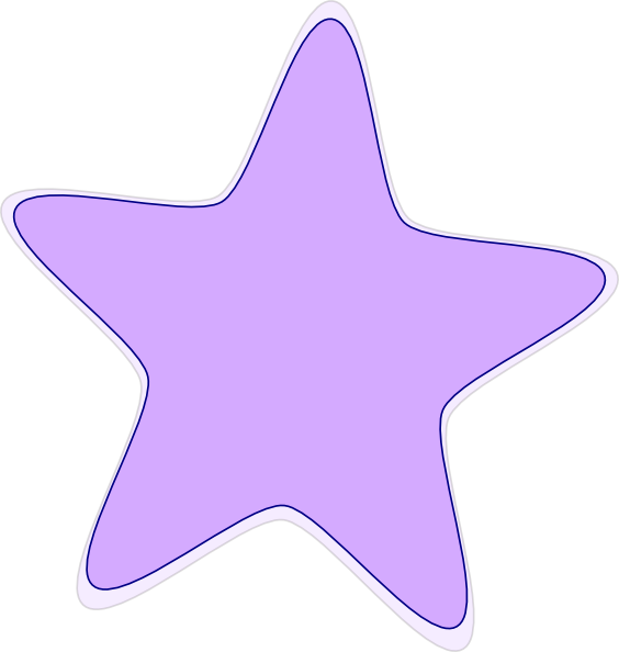 Purple Star Clipart (564x594)