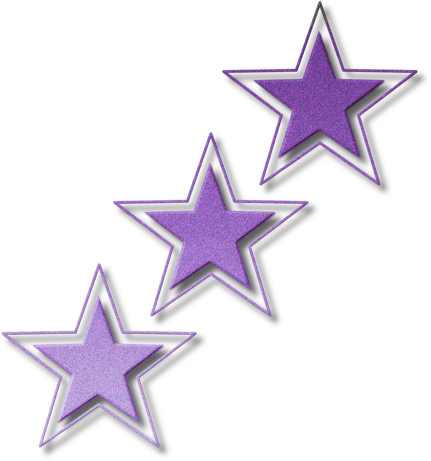 Purple Star Clip Art Medium Size - Glittery Purple Stars Png (1395x1572)