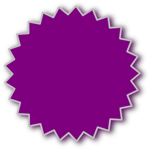 Purple Starburst Clipart Cliparts And Others Art Inspiration - Samsung Scv-3081p 1/3" High Resolution Wdr Vandal Resistant (600x601)