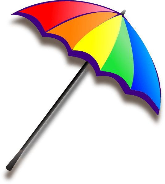 Beach Clipart Unbrella - Beach Umbrella Clip Art (534x595)