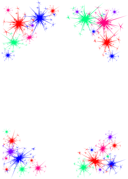 Celebration - Clipart - New Years Border Clipart (426x593)