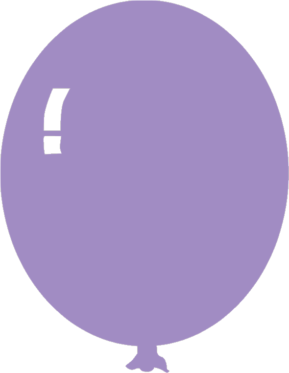 Balloon Clipart Lavender - Numero 6 (606x775)