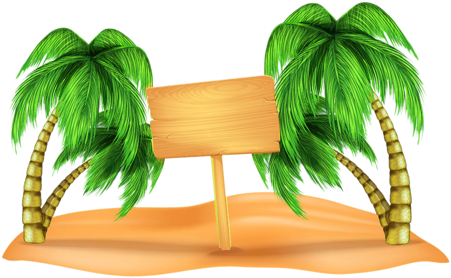 Beach Clip Art - Palm Trees Png (1000x694)