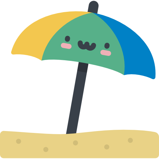 Beach Umbrella Icon Png - Beach (512x512)