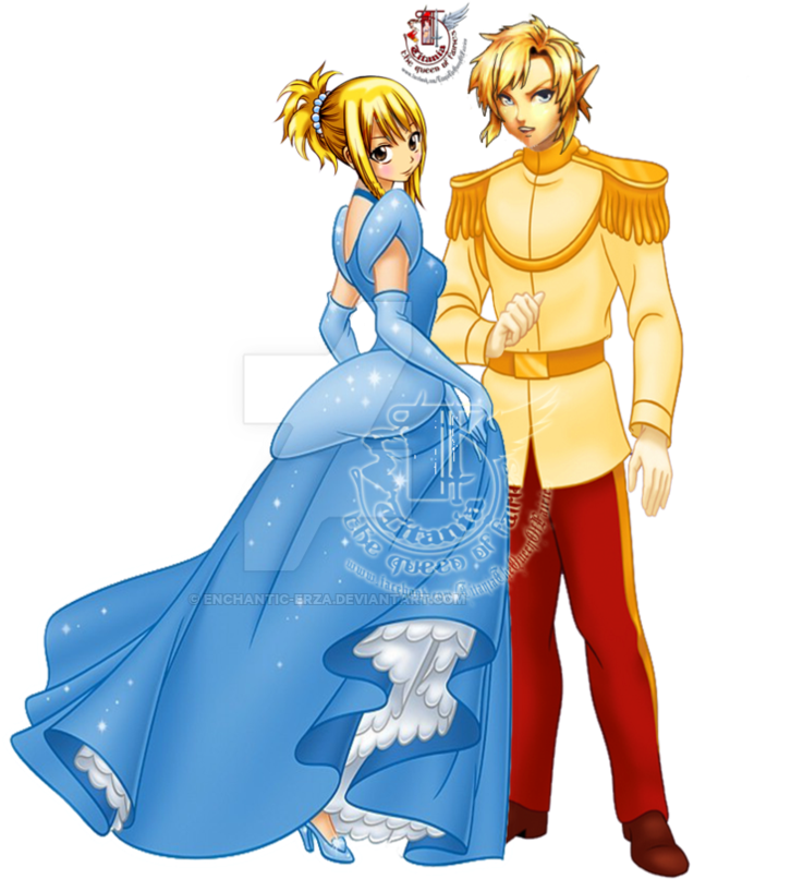 Link And Lucy As Prince Charming And Cinderella By - Natsu And Lucy Cinderella (894x894)