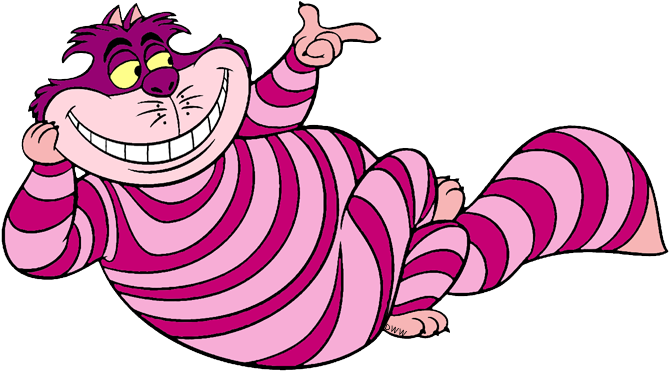 Alice In Wonderland Cat Clipart Collection - Alice In Wonderland Cheshire Cat Pointing (700x391)