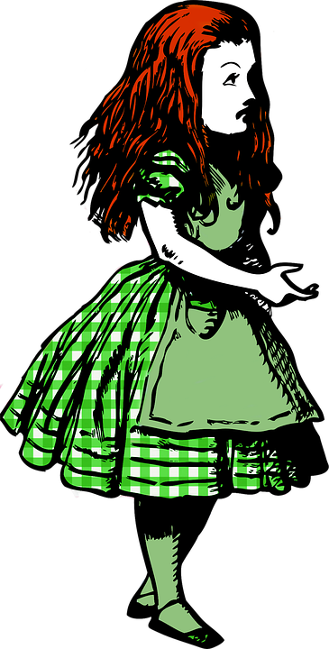 Alice In Wonderland Clipart 9, - Ilustracion Alicia En El Pais De Las Maravillas Png (365x720)