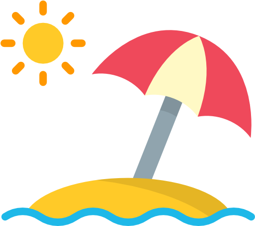 Sun Umbrella Free Vector Icon Designed By Freepik - Plage Picto (512x512)