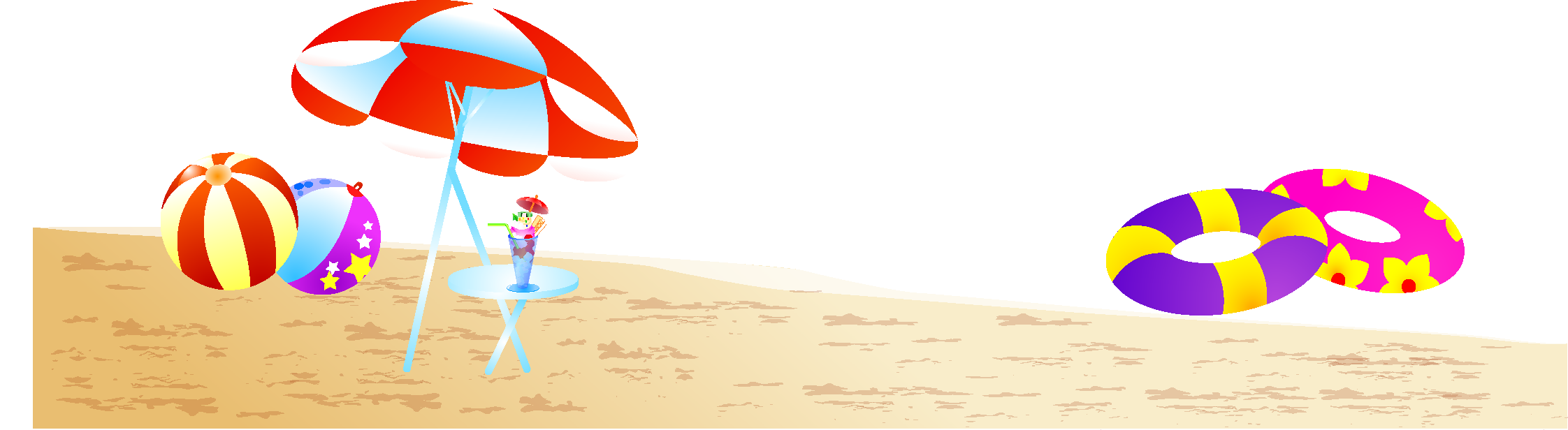 Seaside Resort Beach Clip Art - Seaside Resort Beach Clip Art (2244x616)