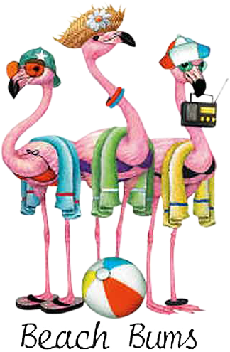 Flamingo T-shirt - Beach Bums - Flamingos Beach Bums (498x500)