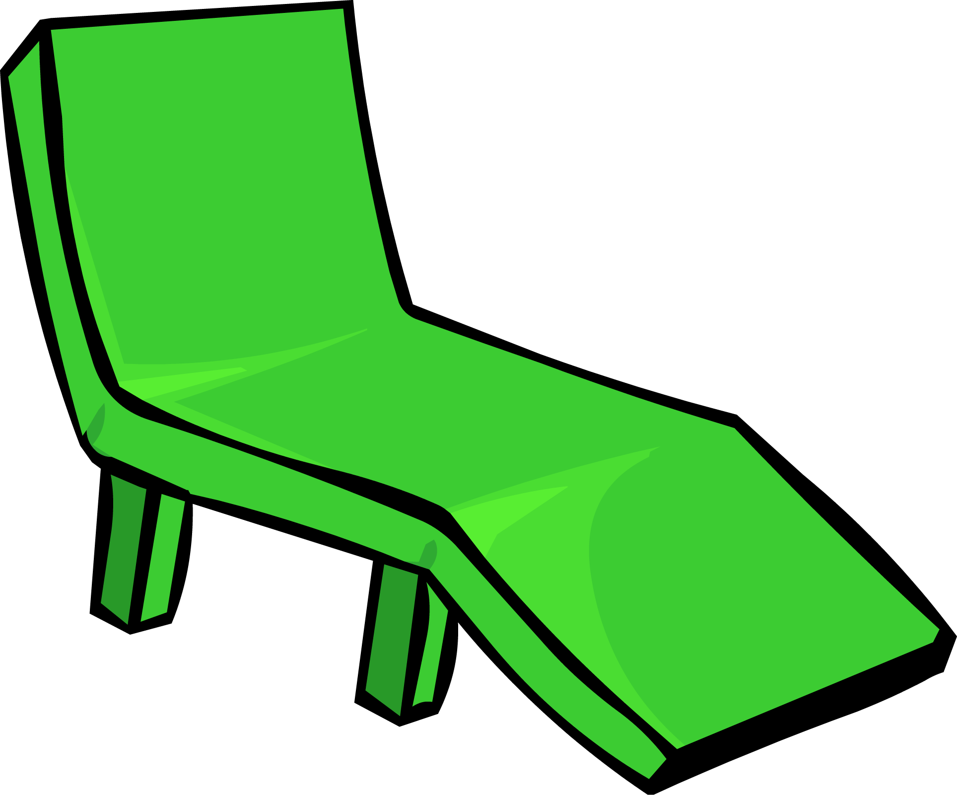 Green Deck Chair - Club Penguin Beach Chair (1928x1601)
